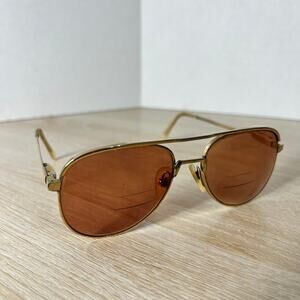 Vintage AO Safety 145 Z87 EX590 Sunglasses FRAMES ONLY 56-18 Gold